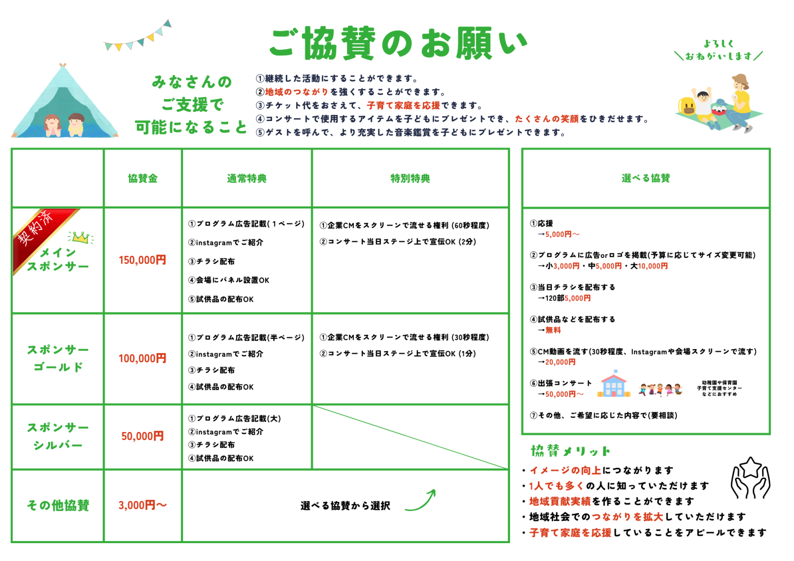 ご協賛のお願い